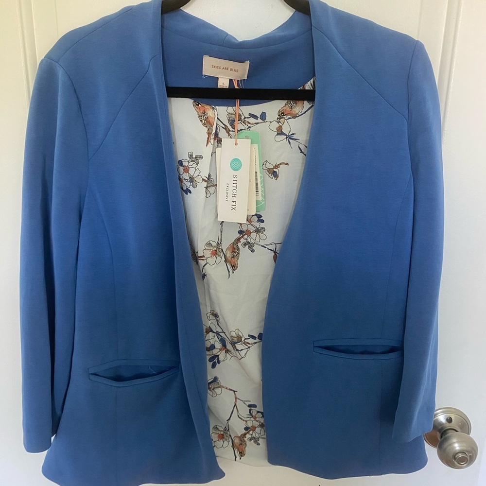 Blue blazer/cardi